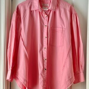 We The Free Coral Button-Up Shirt